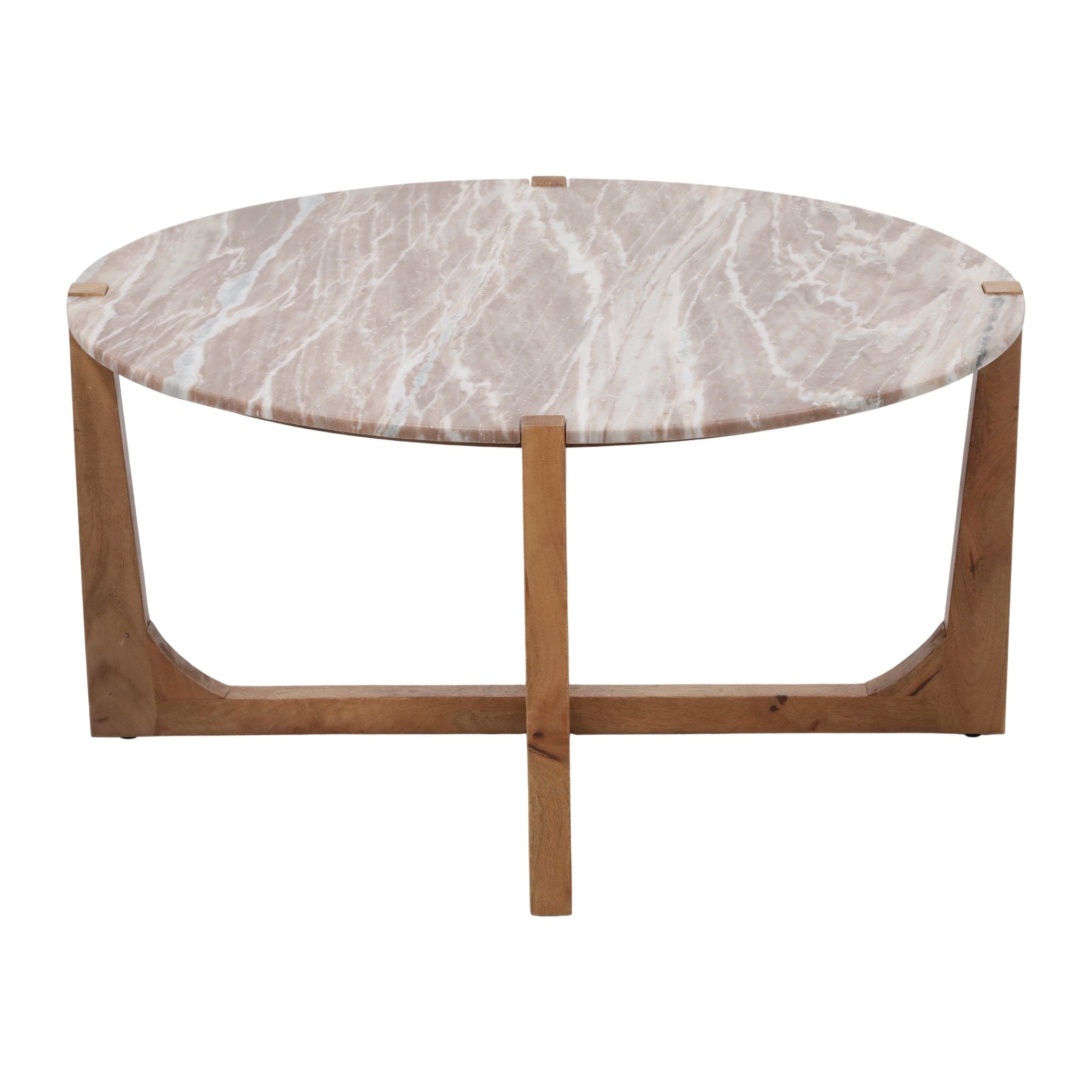 36x18" Modern Marble Top Coffee Table, Tan/brown Coffee Tables| Sagebrook Home
