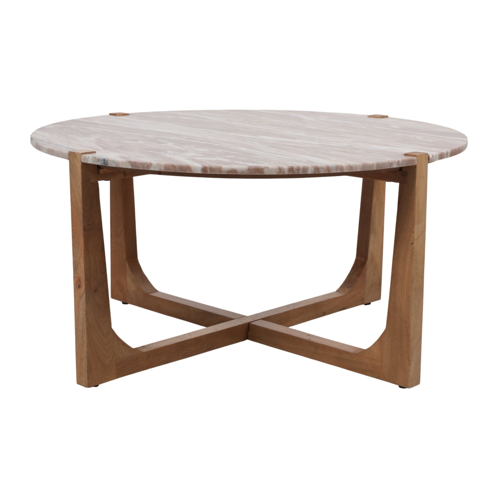 36x18" Modern Marble Top Coffee Table, Tan/brown Coffee Tables| Sagebrook Home