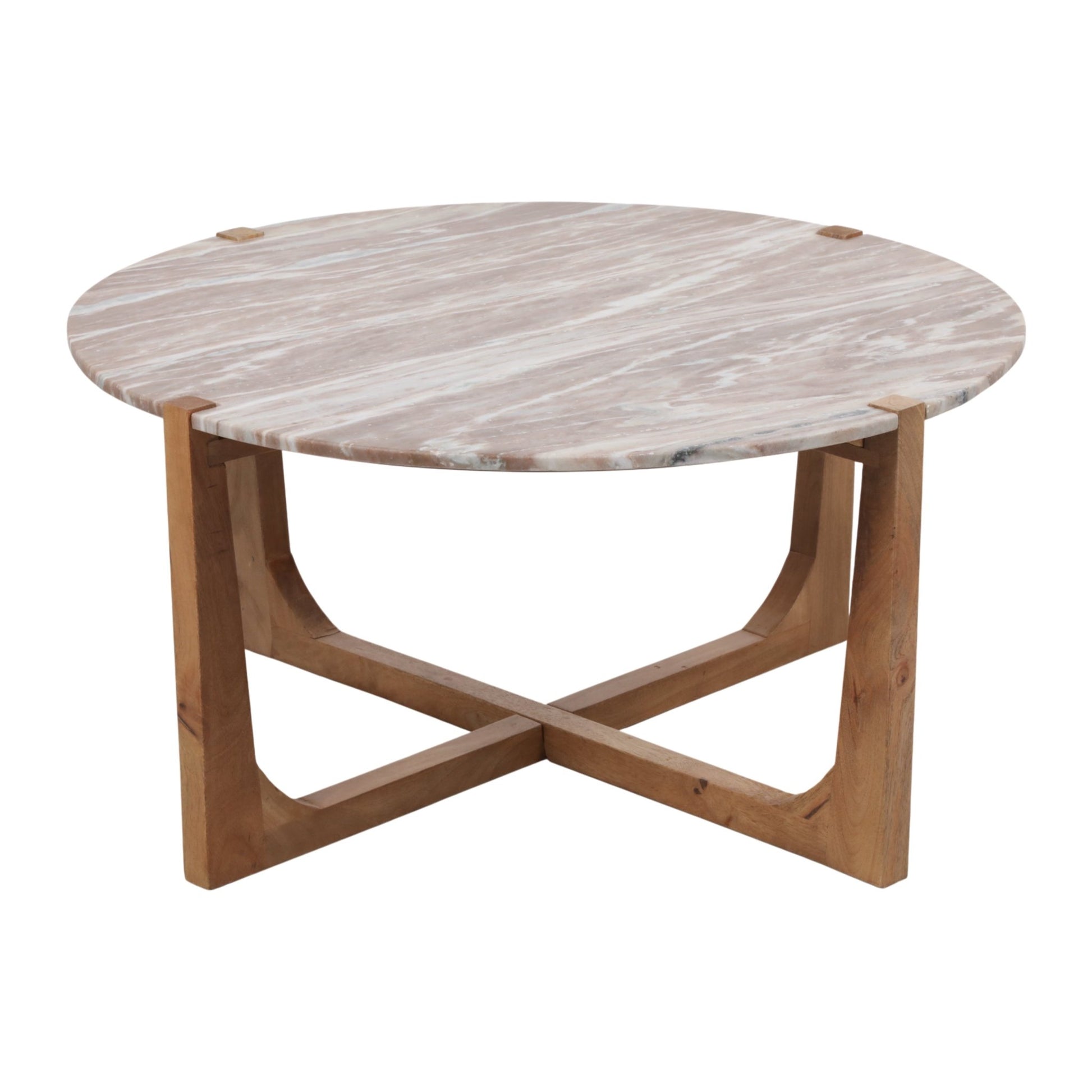 36x18" Modern Marble Top Coffee Table, Tan/brown Coffee Tables| Sagebrook Home