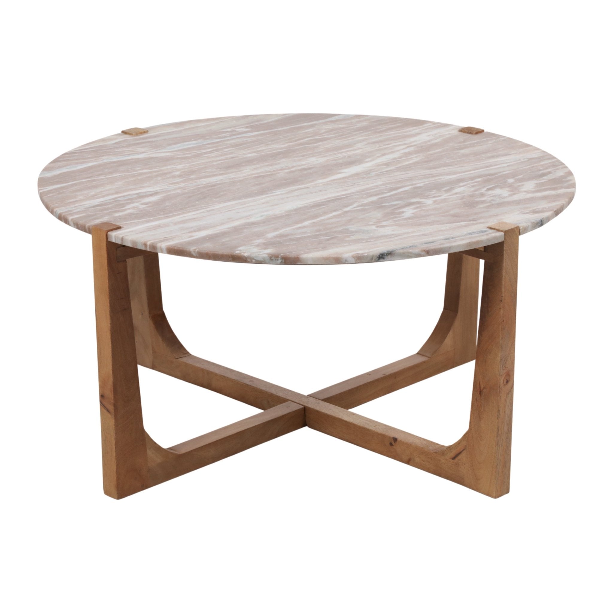 36x18" Modern Marble Top Coffee Table, Tan/brown Coffee Tables| Sagebrook Home