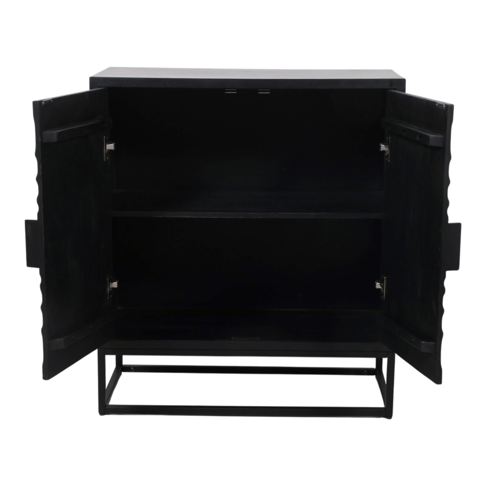 36x32" Sunburst 2-door Cabinet, Black Cabinets & Chests| Sagebrook Home