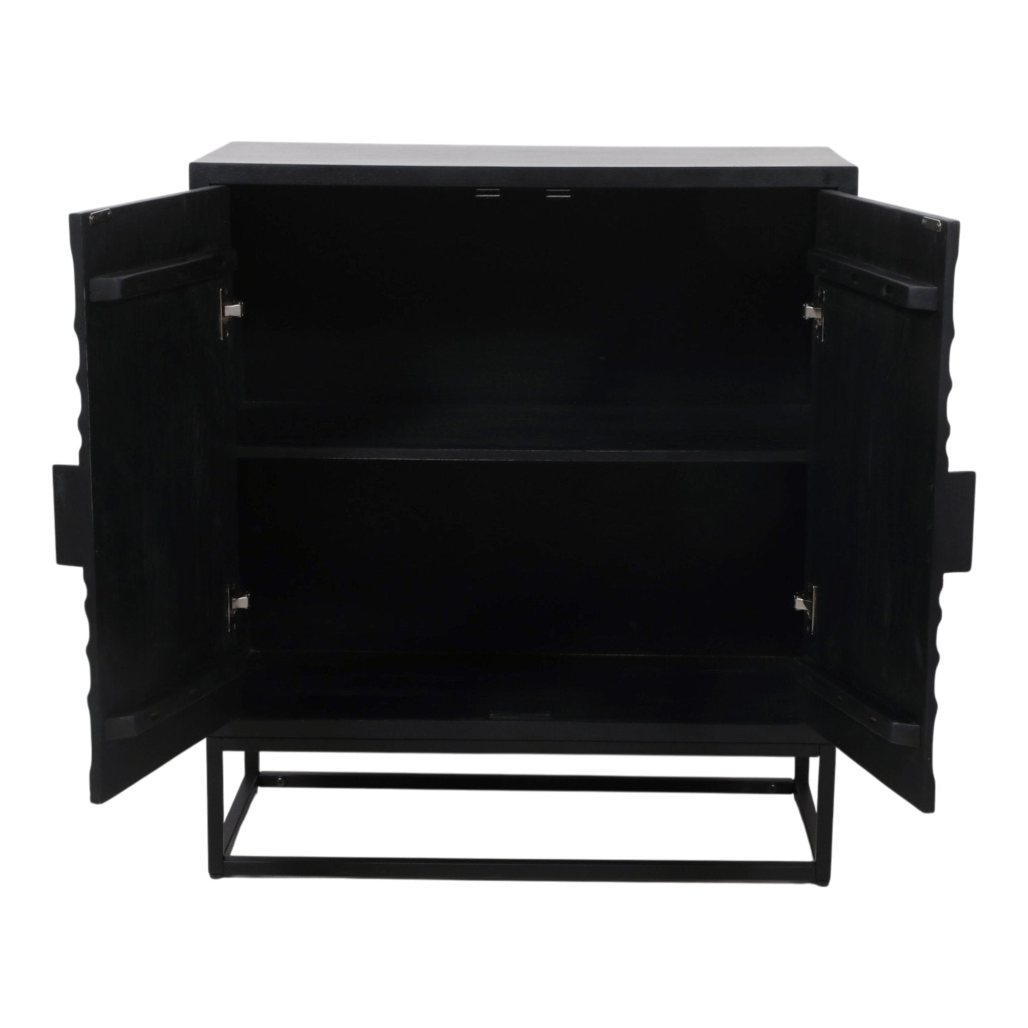 36x32" Sunburst 2-door Cabinet, Black Cabinets & Chests| Sagebrook Home