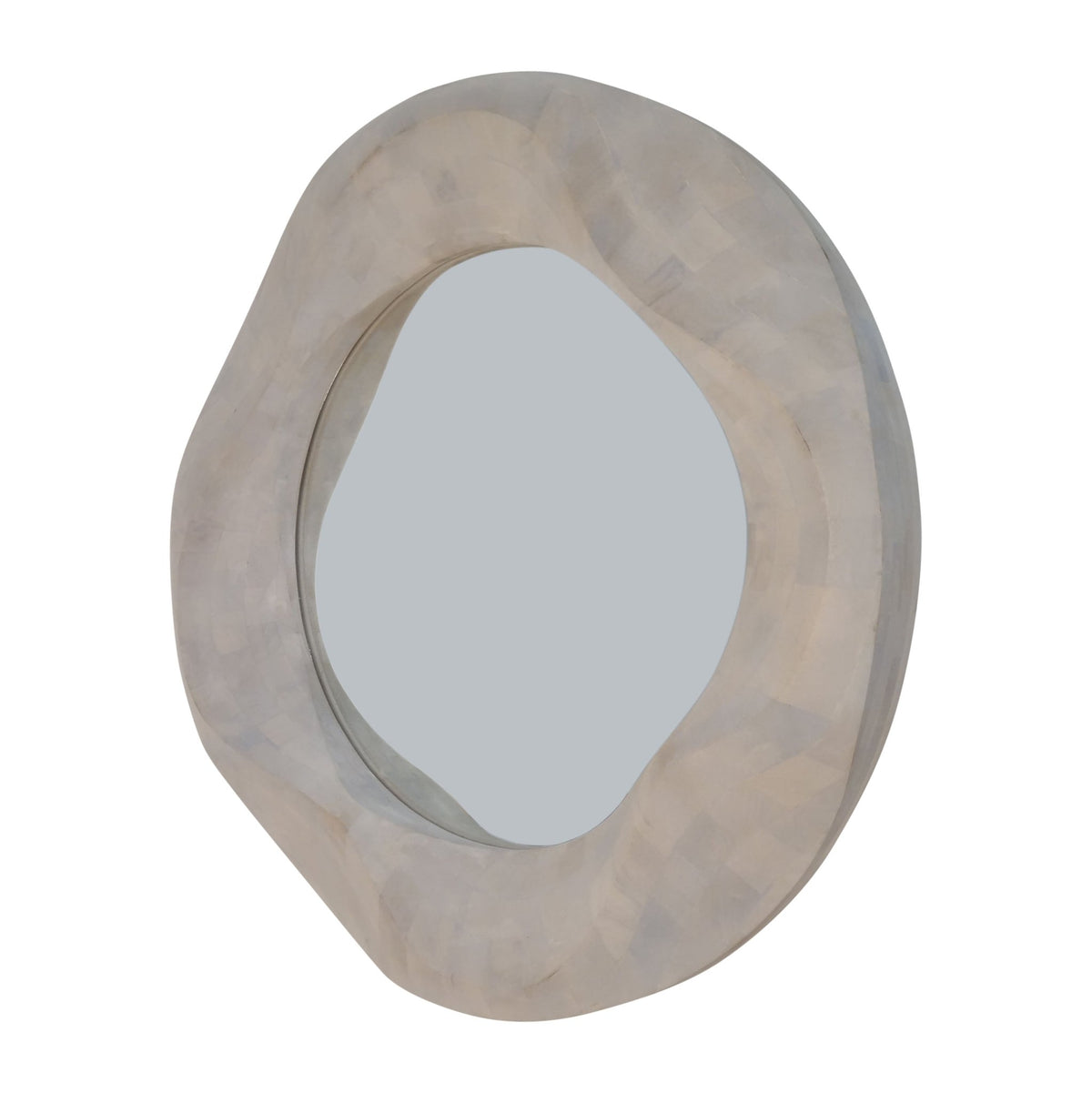 36X36 CAILEN TXTURED ROUND WOODEN MIRROR,WHITEWASH Mirrors| Sagebrook Home