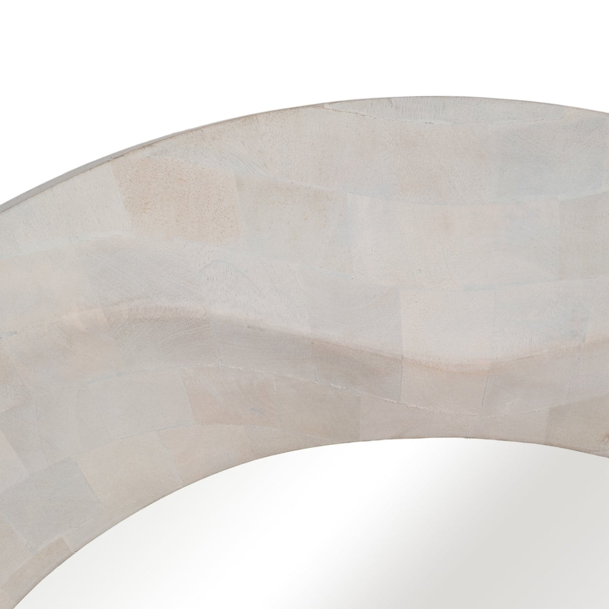 36X36 CAILEN TXTURED ROUND WOODEN MIRROR,WHITEWASH Mirrors| Sagebrook Home