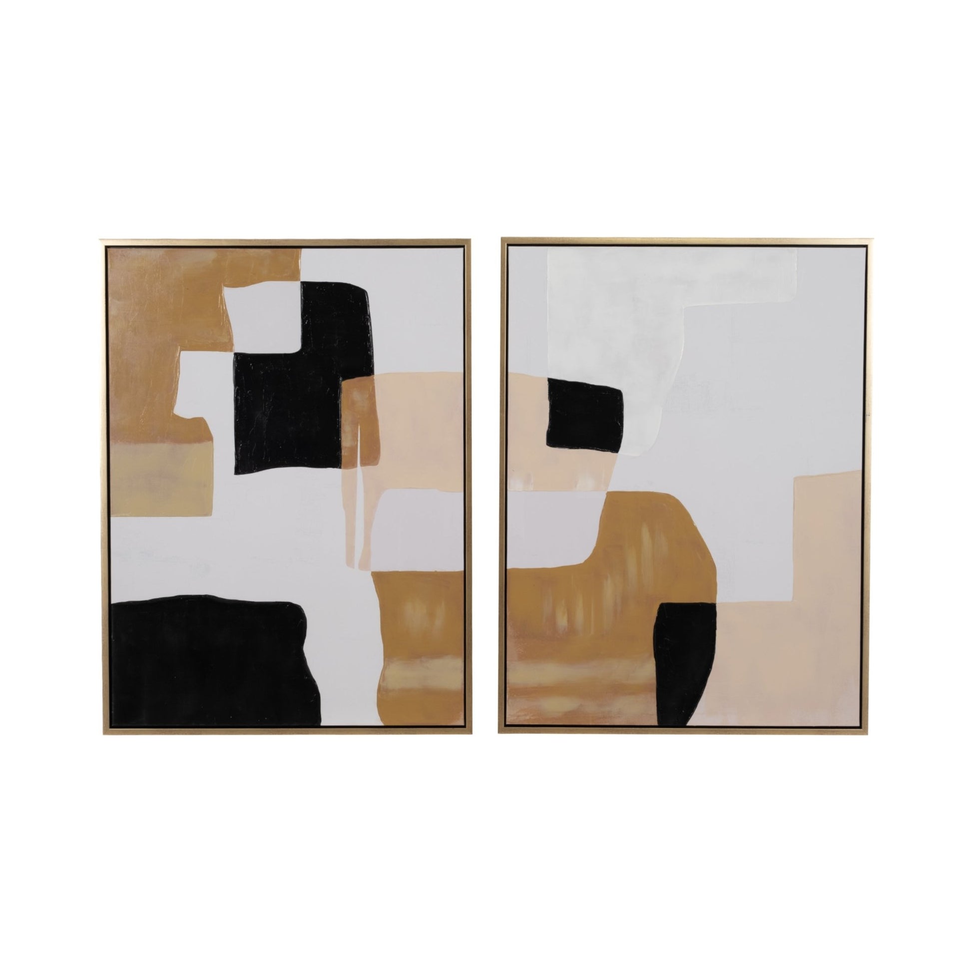 36X48 S/2 FRAMED HANDPAINTED ABSTRACT, MULTI Table Decors| Sagebrook Home