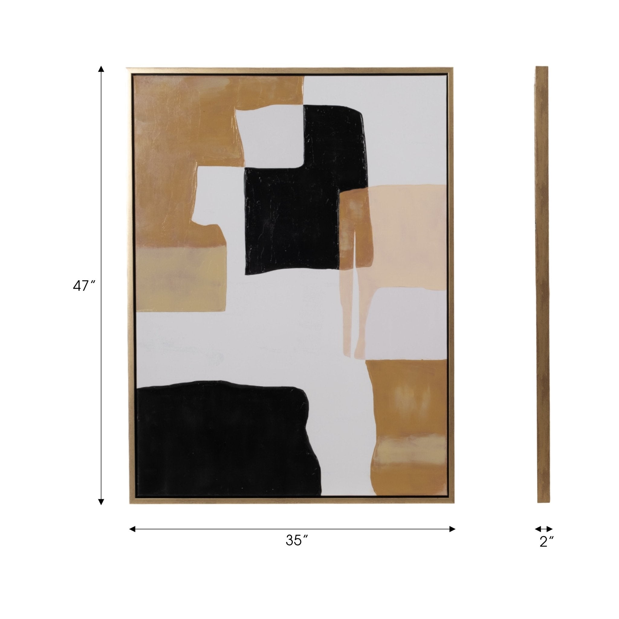 36X48 S/2 FRAMED HANDPAINTED ABSTRACT, MULTI Table Decors| Sagebrook Home