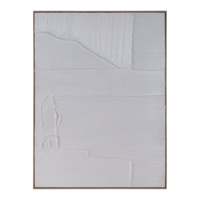 36x48 Textured Lines Wall Art, White - Al Rugaib Furniture