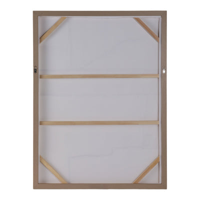 36x48 Textured Lines Wall Art, White - Al Rugaib Furniture