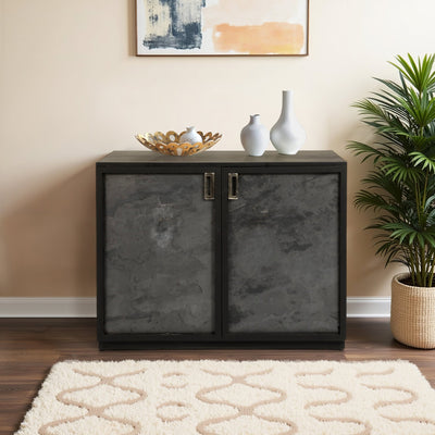 38" Brasvo Slate Chest, Black - Al Rugaib Furniture