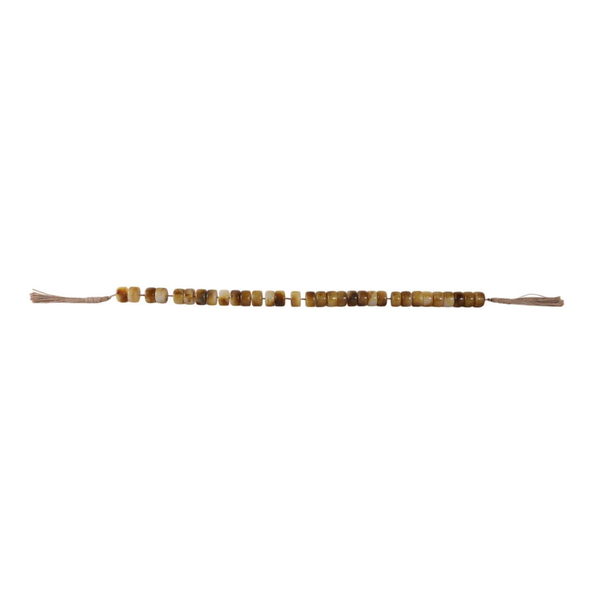 38" CYLINDER 1" RESIN BEADED GARLAND, BROWN Table Decors| Sagebrook Home