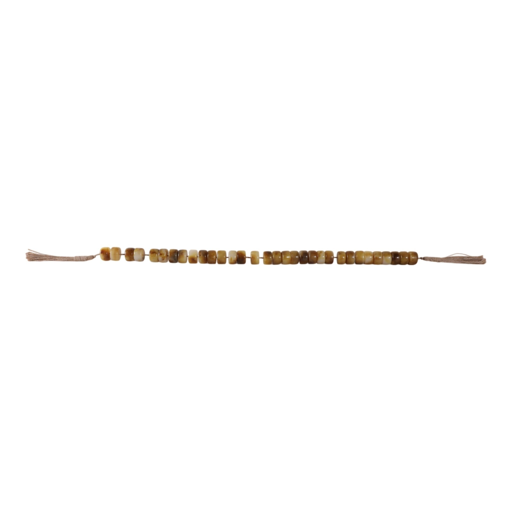 38" CYLINDER 1" RESIN BEADED GARLAND, BROWN Table Decors| Sagebrook Home