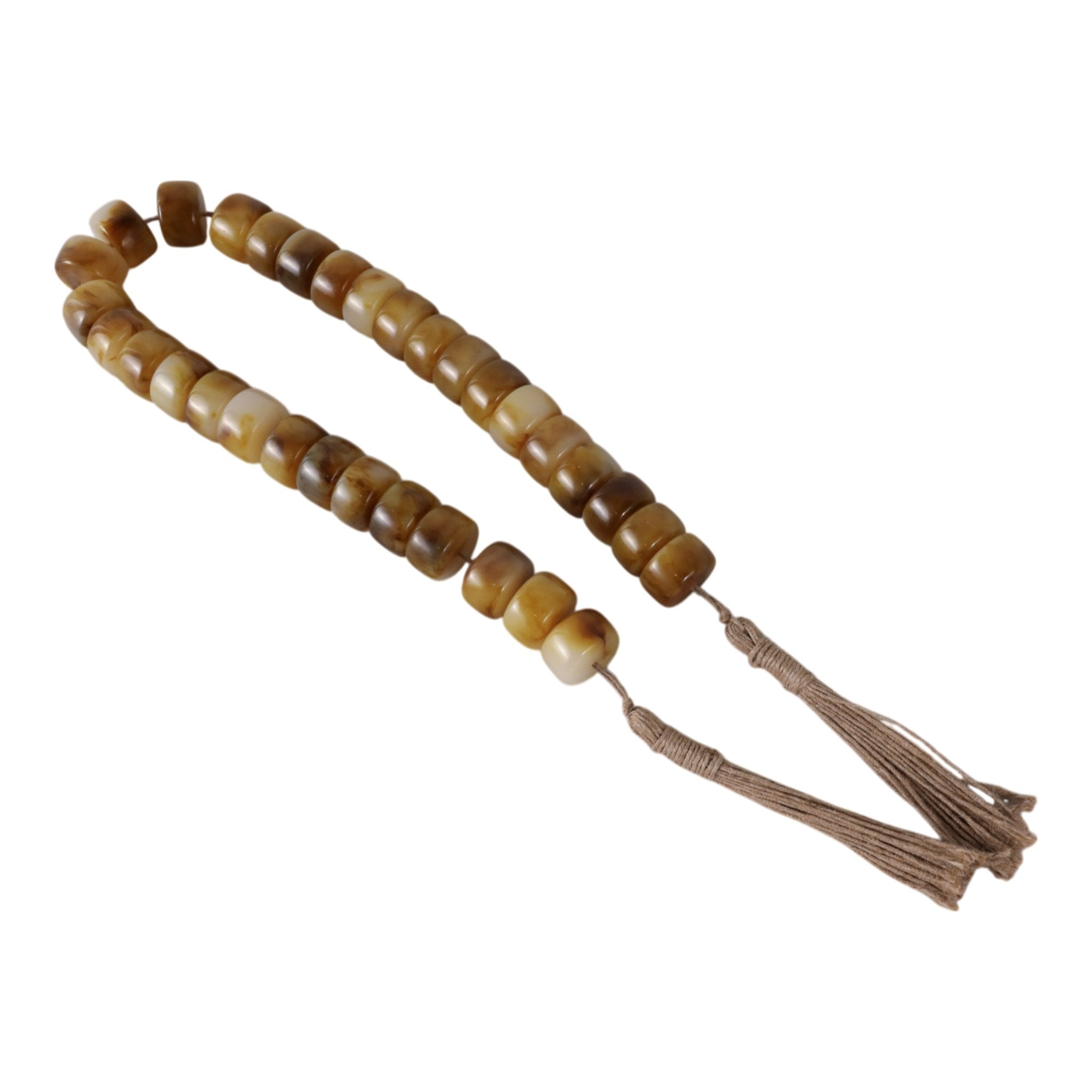 38" CYLINDER 1" RESIN BEADED GARLAND, BROWN Table Decors| Sagebrook Home
