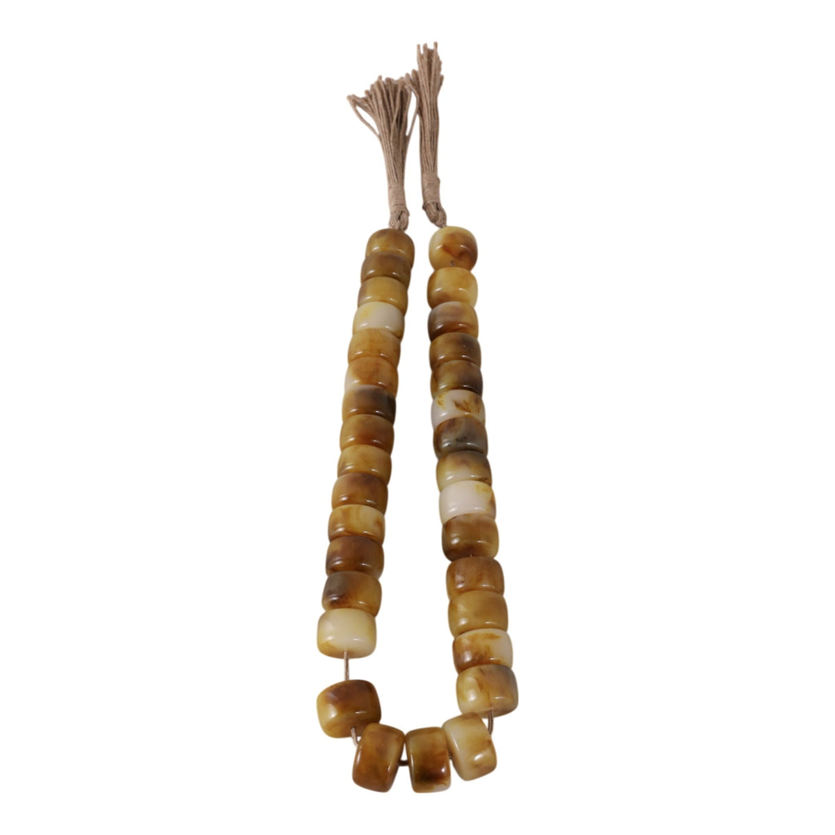 38" CYLINDER 1" RESIN BEADED GARLAND, BROWN Table Decors| Sagebrook Home