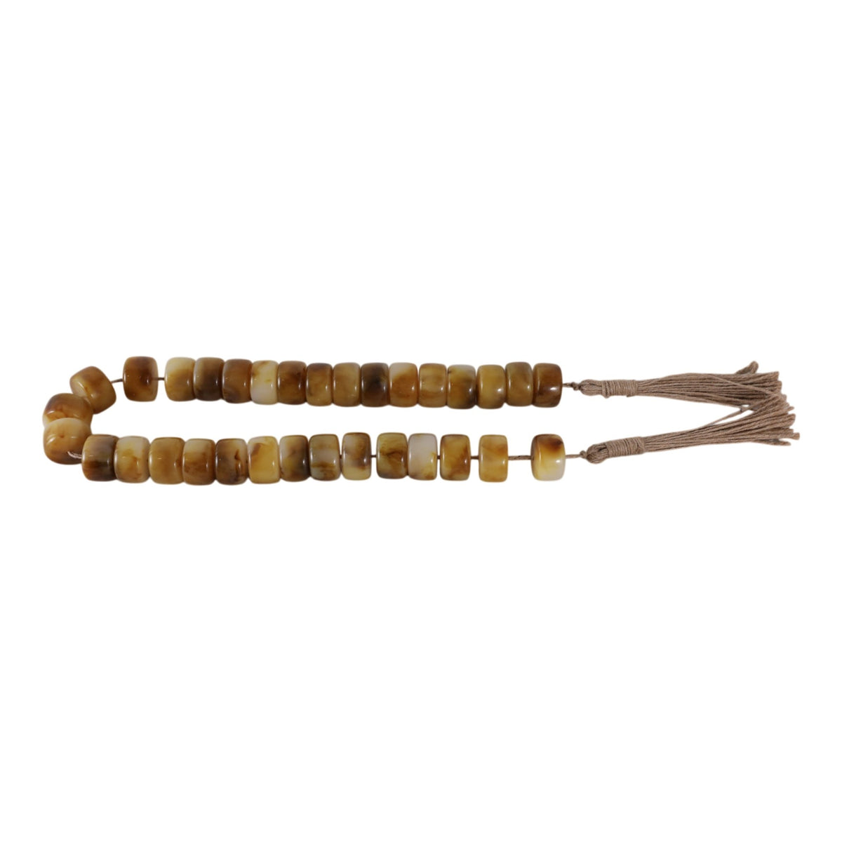 38" CYLINDER 1" RESIN BEADED GARLAND, BROWN Table Decors| Sagebrook Home