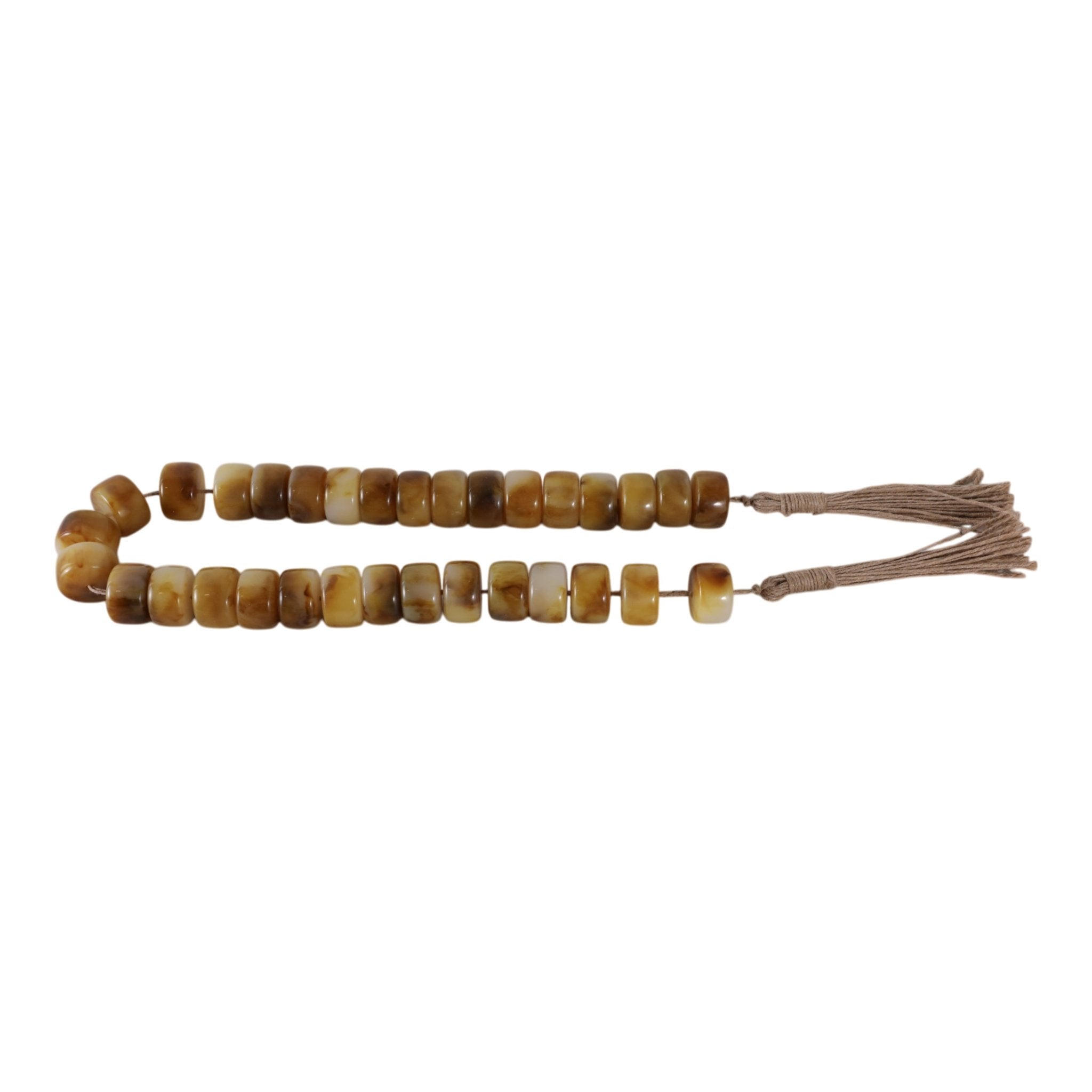 38" CYLINDER 1" RESIN BEADED GARLAND, BROWN Table Decors| Sagebrook Home