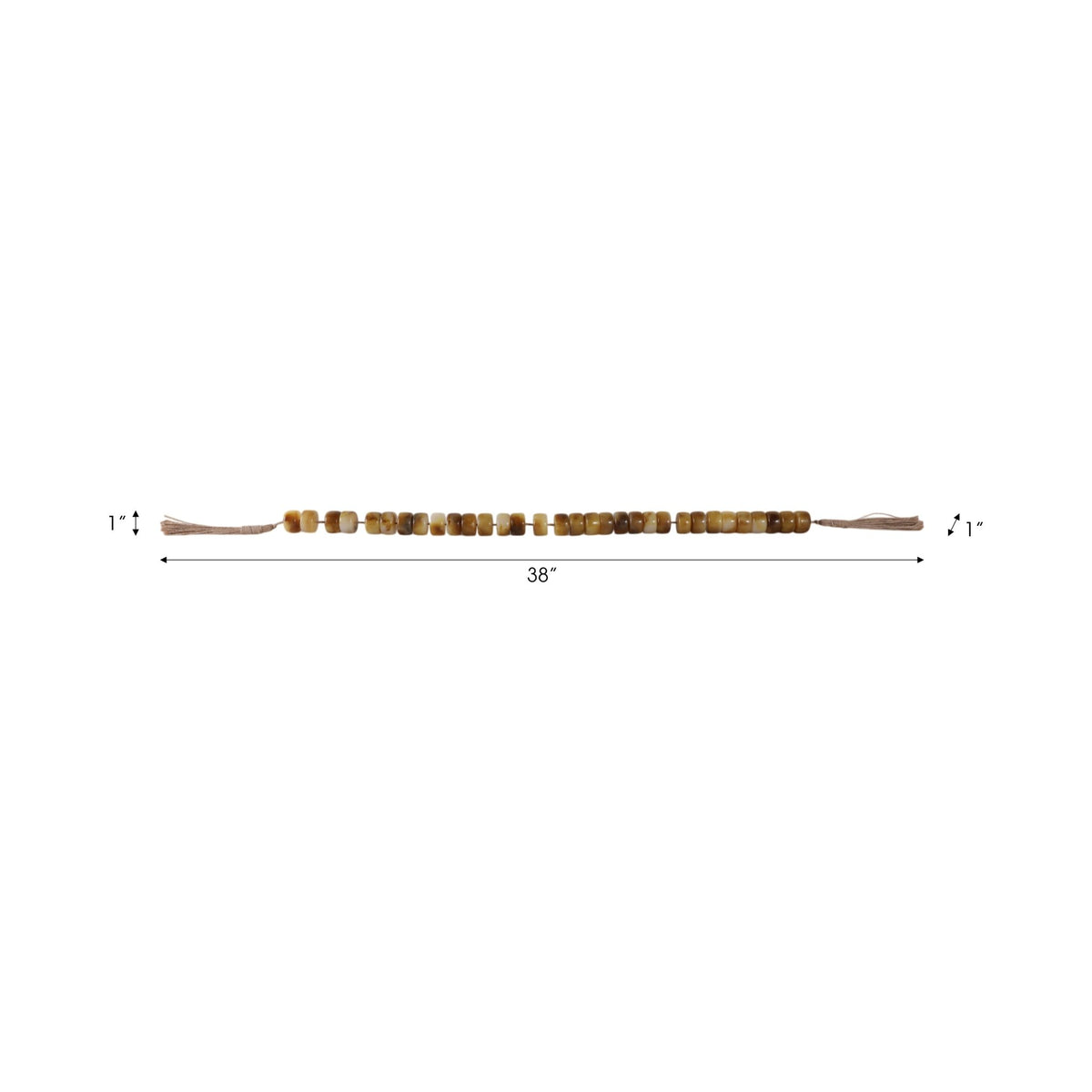 38" CYLINDER 1" RESIN BEADED GARLAND, BROWN Table Decors| Sagebrook Home