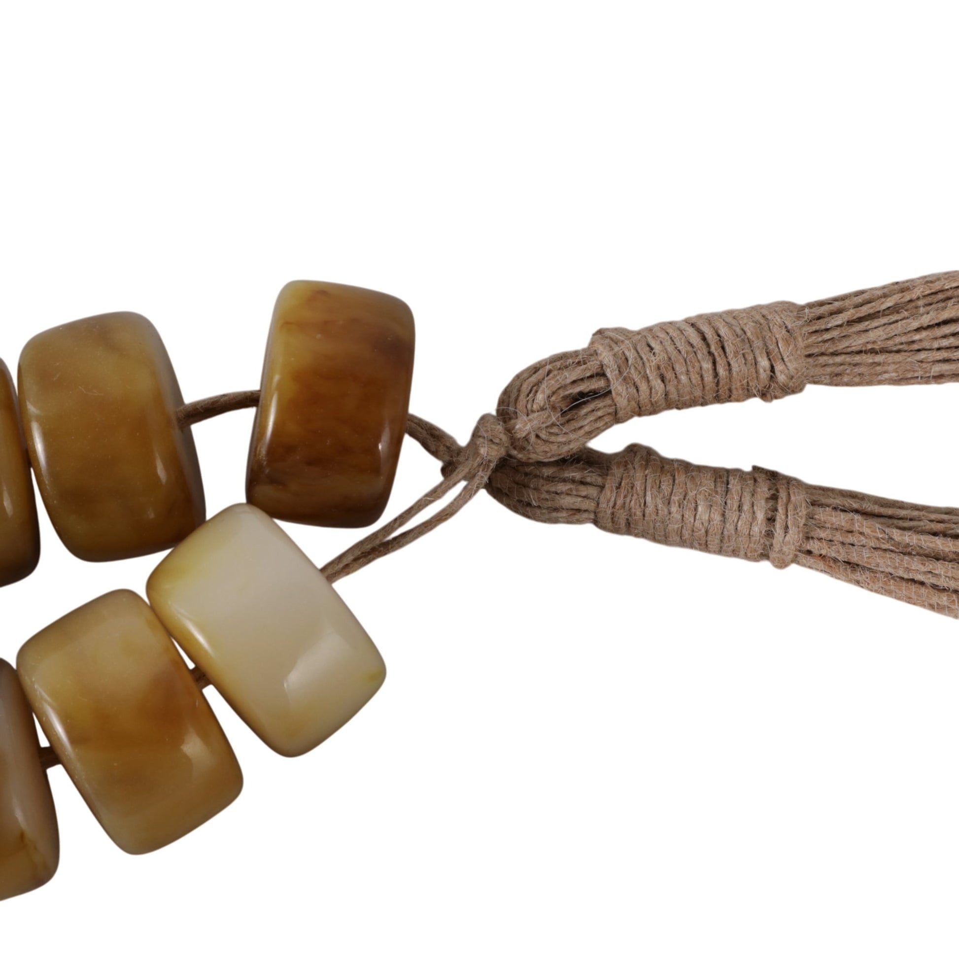 38" CYLINDER 1" RESIN BEADED GARLAND, BROWN Table Decors| Sagebrook Home