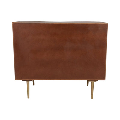 38" Hallox Carved Wood 2 - door Chest - Al Rugaib Furniture