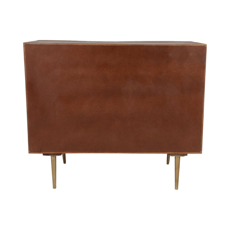 38" Hallox Carved Wood 2 - door Chest - Al Rugaib Furniture