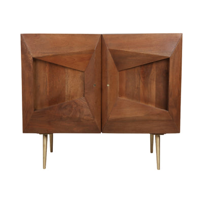 38" Hallox Carved Wood 2 - door Chest - Al Rugaib Furniture