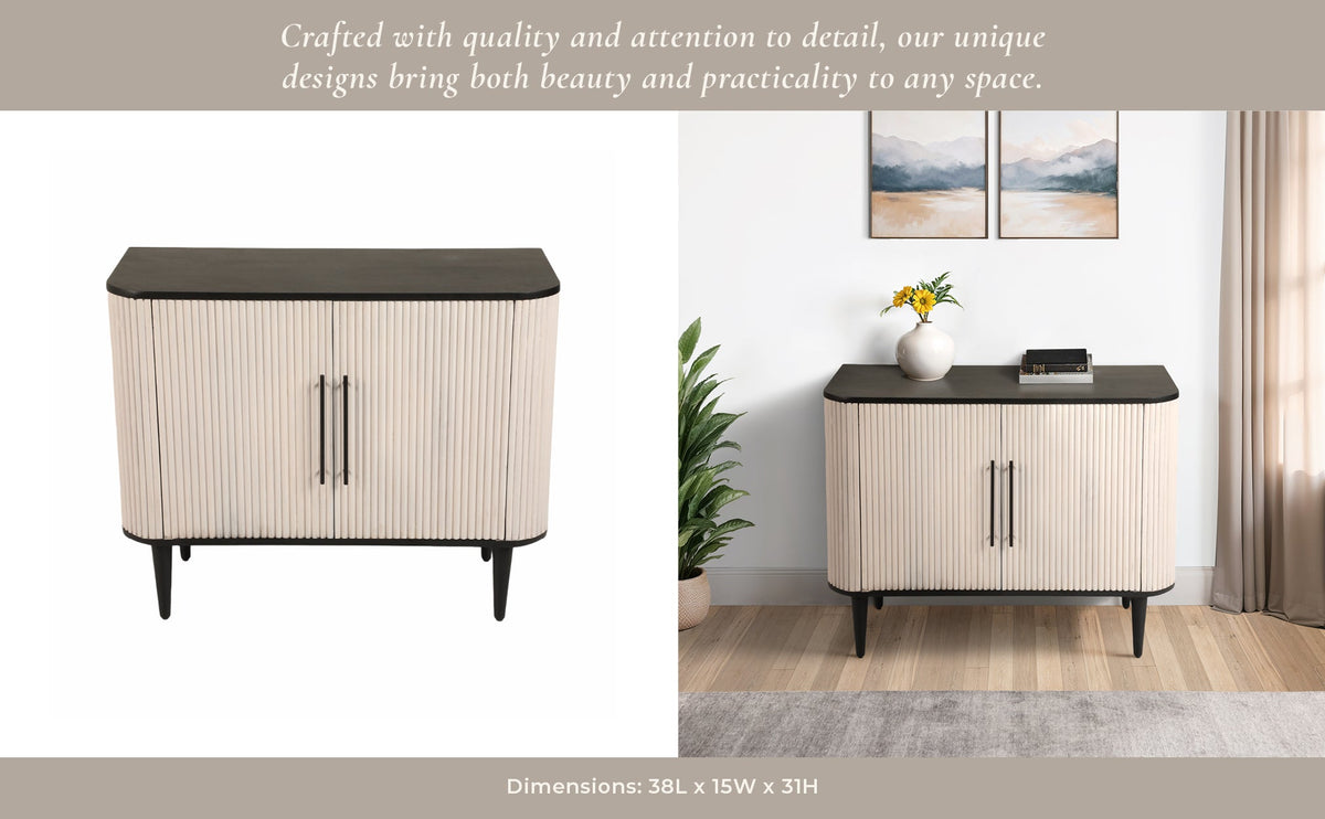 38" LOXLEY GREY WOOD CHEST Cabinets & Chests| Sagebrook Home