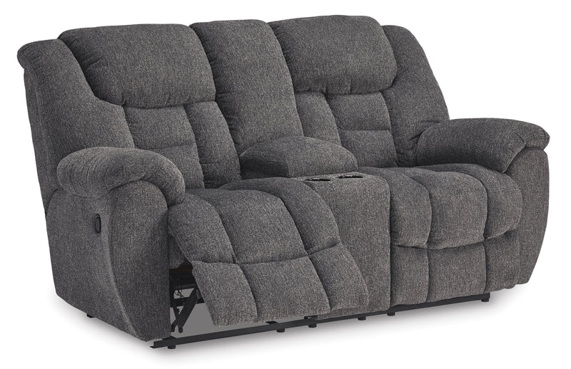 Foreside Reclining Loveseat with Console