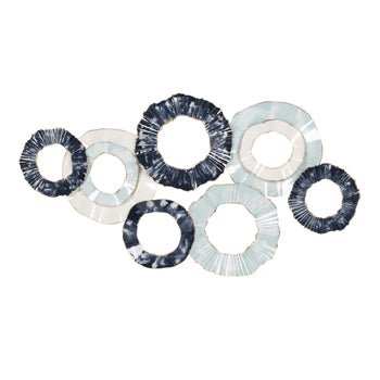 39" Open Cut Out Discs Metal Wall D?cor, Multi - Al Rugaib Furniture