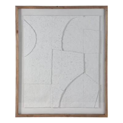 39x47" Paper Mache Wall Art W/wooden Frame /glass - Al Rugaib Furniture