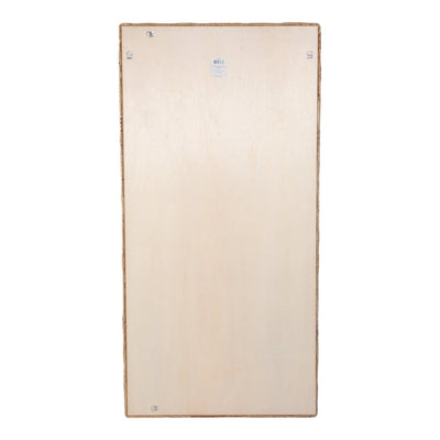 39"x79" Woven Abaca Leaner Mirror, Natural - Al Rugaib Furniture