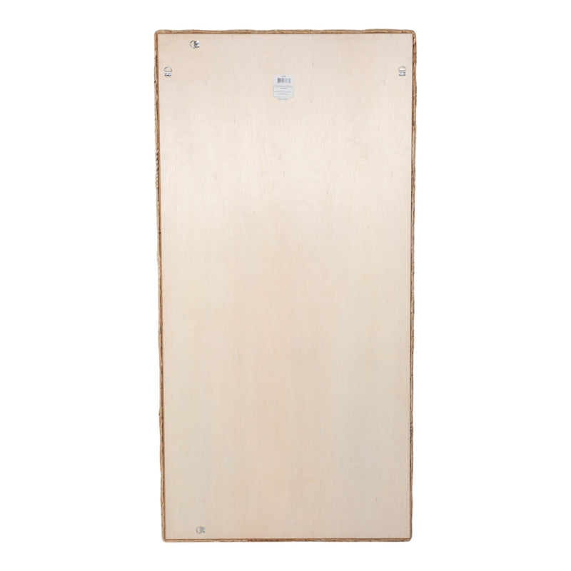 39"x79" Woven Abaca Leaner Mirror, Natural - Al Rugaib Furniture