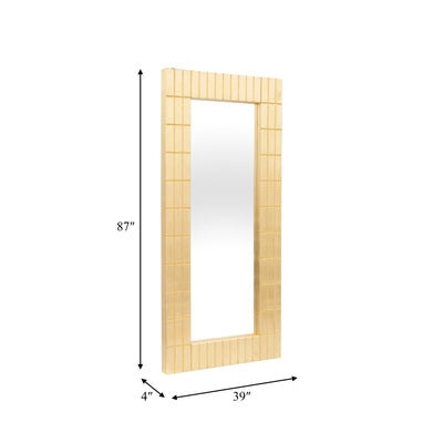39X87, GOLD BARS RECTANGULAR MIRROR - Al Rugaib Furniture