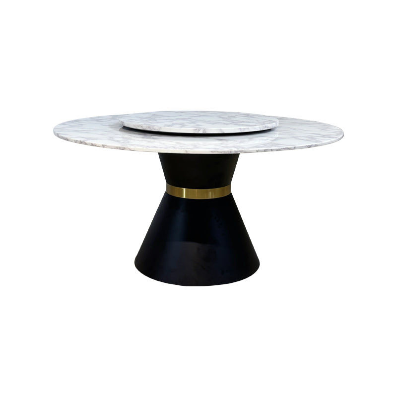 Matte Black Marble Dining Table -4 Persons