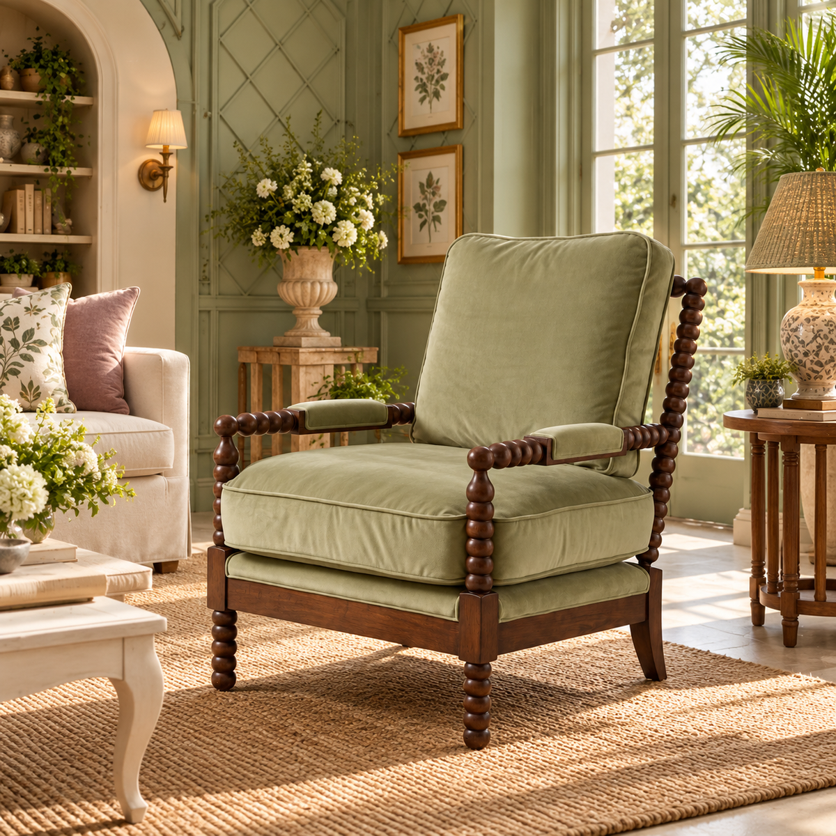 Evergreen Sage Accent Chair