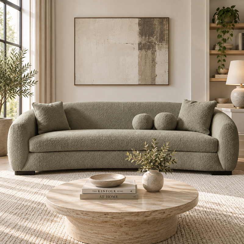 Boucle Sofa ( 250W / 280W /  300W ) - Bouclé
