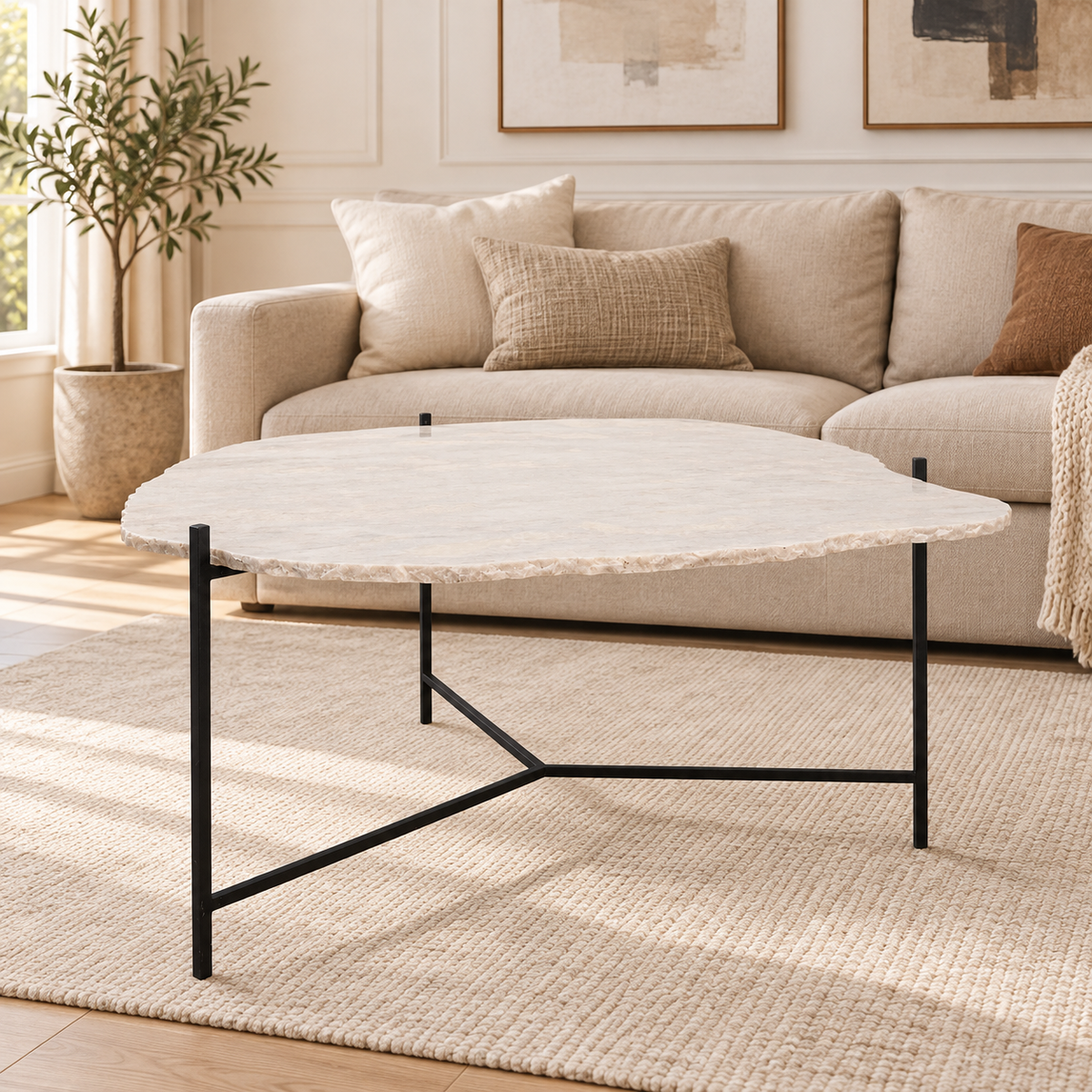 10" TABLE TOP DECO, CREAM