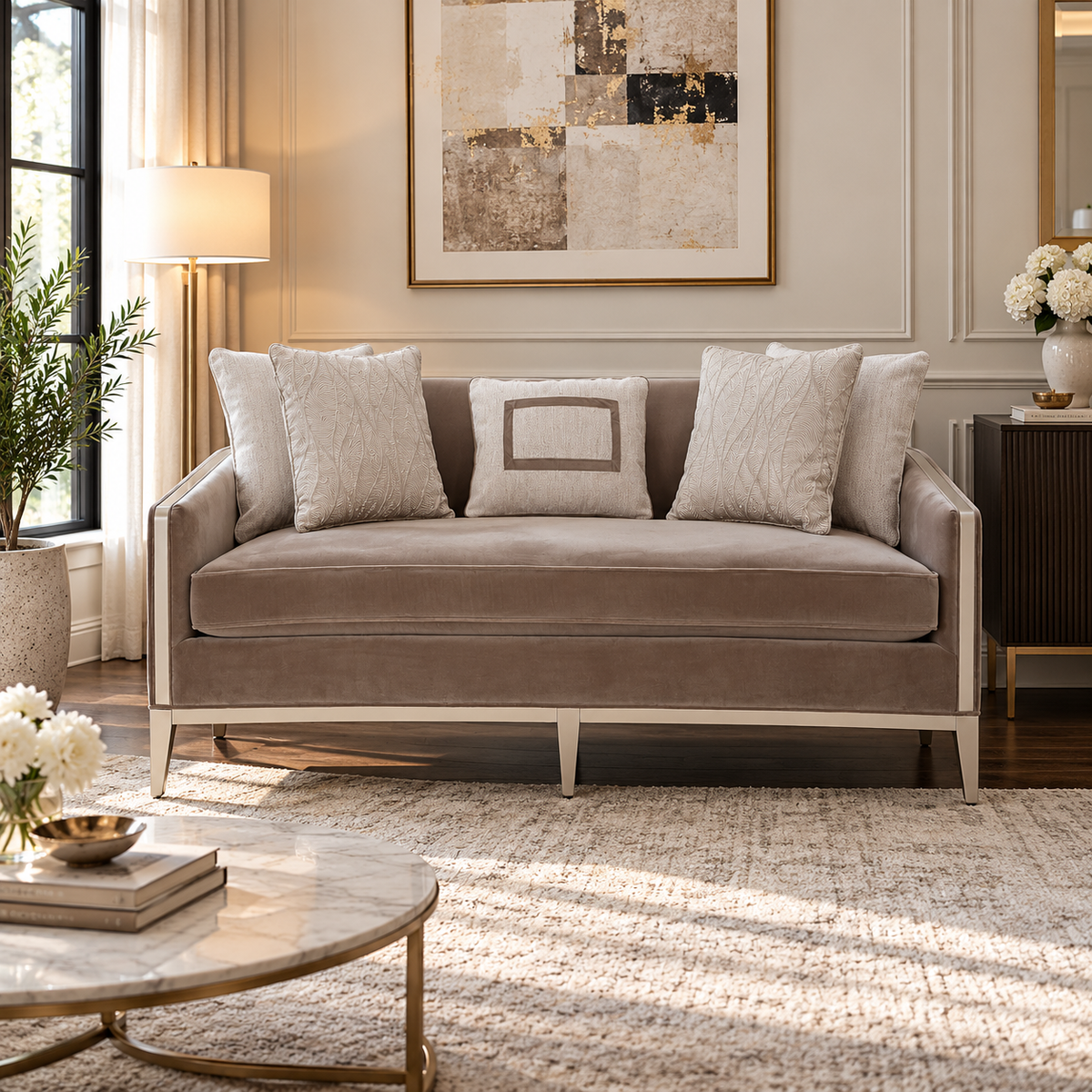 AlReem Mocha Sofa 340cm