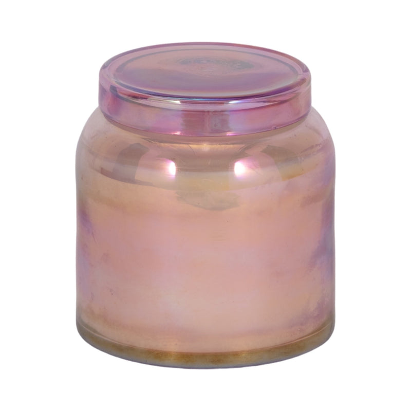 4" 21 Oz Jasmine Luster Lidded Candle, Pink - Al Rugaib Furniture