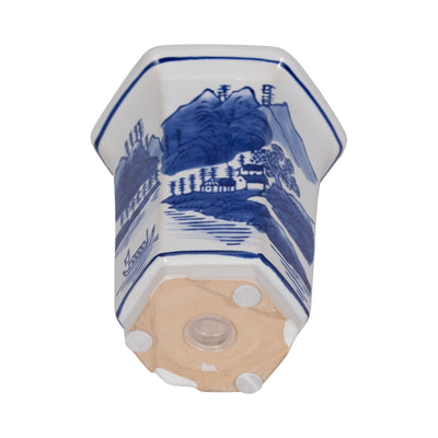 4", 5oz Chinoiserie Candle , Blue/white - Al Rugaib Furniture