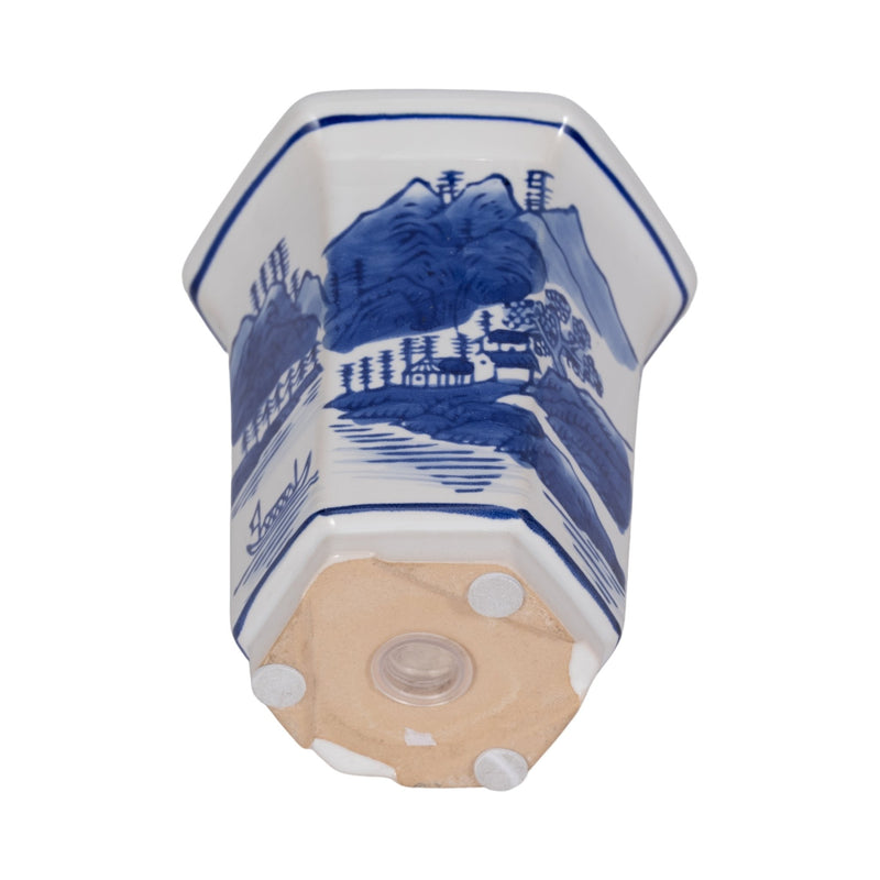 4", 5oz Chinoiserie Candle , Blue/white - Al Rugaib Furniture