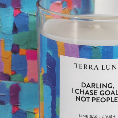 4" 7 OZ I CHASE GOALS BOXED CANDLE - Al Rugaib Furniture