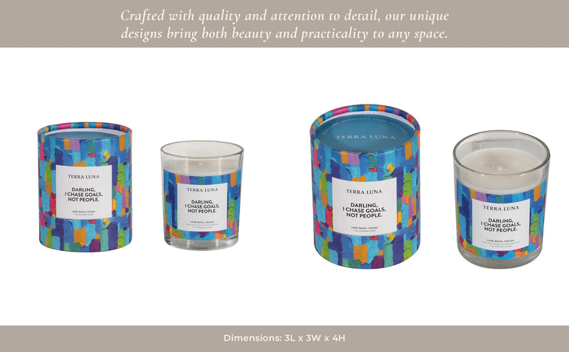 4" 7 OZ I CHASE GOALS BOXED CANDLE - Al Rugaib Furniture