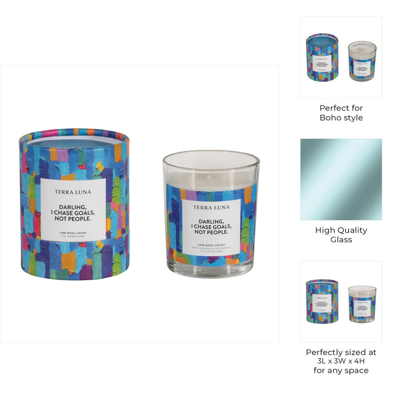 4" 7 OZ I CHASE GOALS BOXED CANDLE - Al Rugaib Furniture