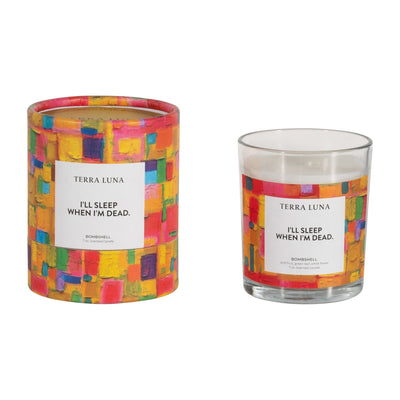 4" 7 OZ SLEEP WHEN DEAD BOXED CANDLE - Al Rugaib Furniture