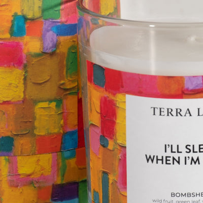 4" 7 OZ SLEEP WHEN DEAD BOXED CANDLE - Al Rugaib Furniture