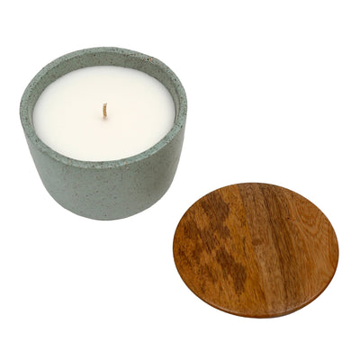 4" 7 Oz Wild Jasmine & Daisy Candle With Lid, Blue - Al Rugaib Furniture