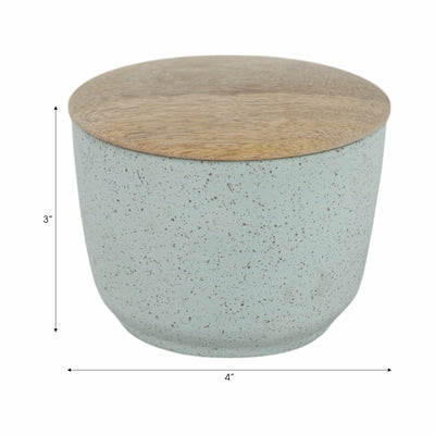 4" 7 Oz Wild Jasmine & Daisy Candle With Lid, Blue - Al Rugaib Furniture