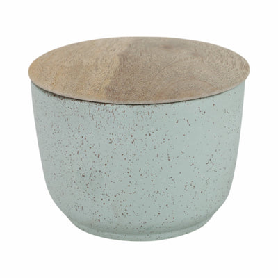 4" 7 Oz Wild Jasmine & Daisy Candle With Lid, Blue - Al Rugaib Furniture