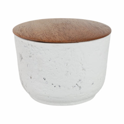 4" 7 Oz Wild Jasmine & Daisy Candle With Lid, Wht - Al Rugaib Furniture