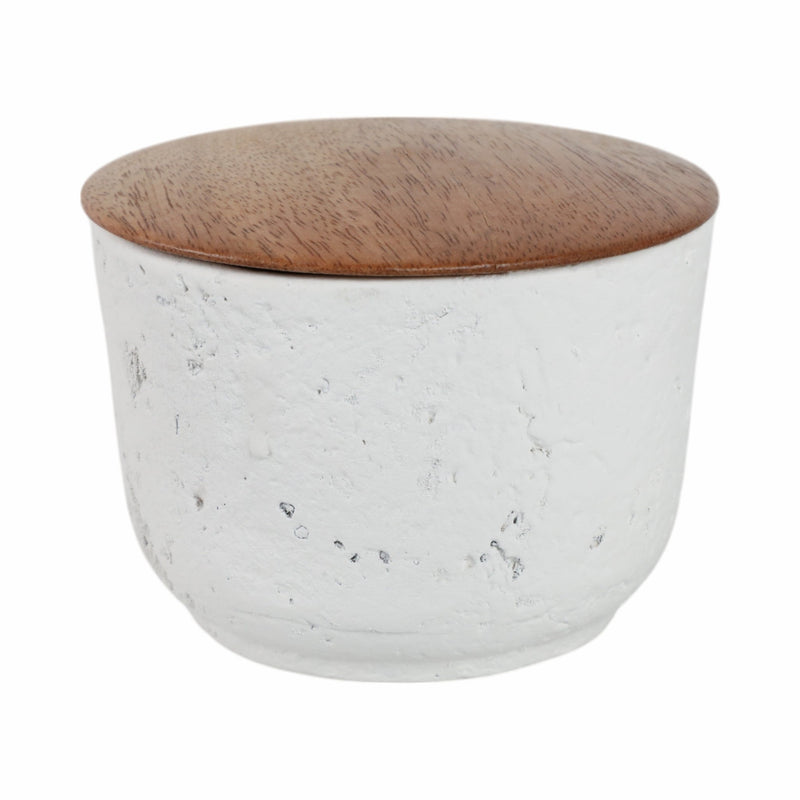 4" 7 Oz Wild Jasmine & Daisy Candle With Lid, Wht - Al Rugaib Furniture