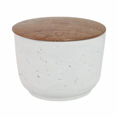 4" 7 Oz Wild Jasmine & Daisy Candle With Lid, Wht - Al Rugaib Furniture